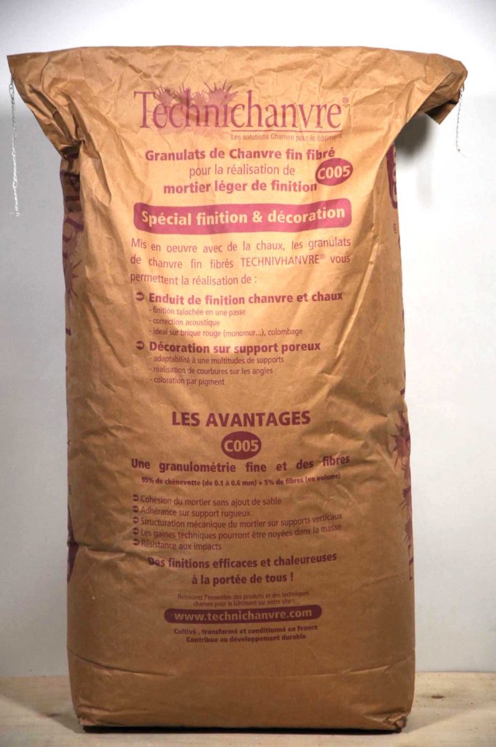 chenevotte pour enduit ( Calibre 5 mm )