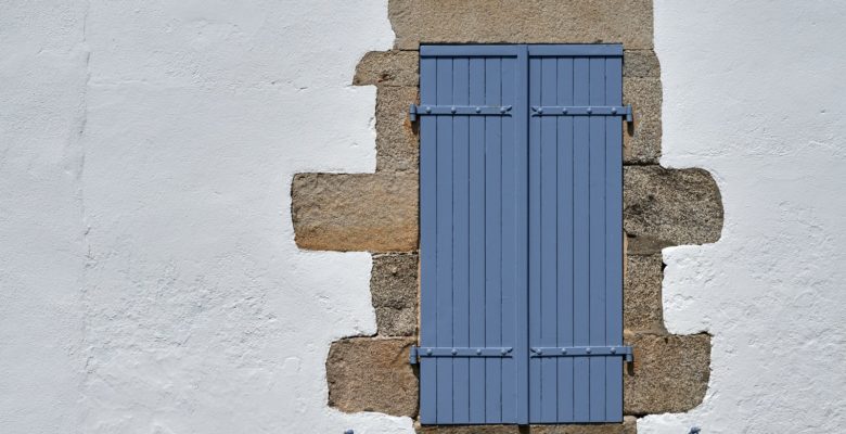 closed blue window