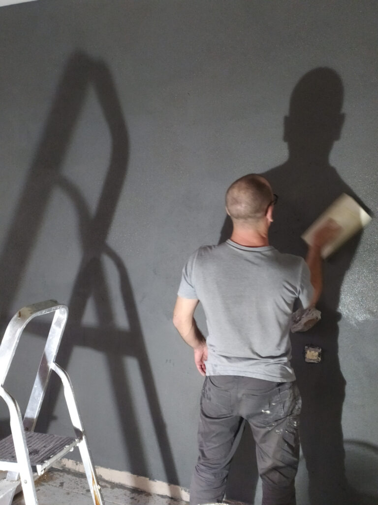 démarrage de Chantier Carré Vert- enduit terre